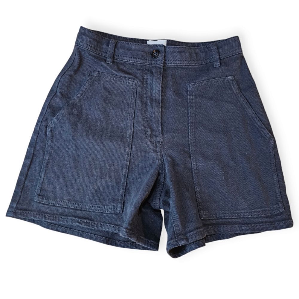 🖤 High Rise Black Denim Shorts | Stretch Jean Shorts | Size XS/S